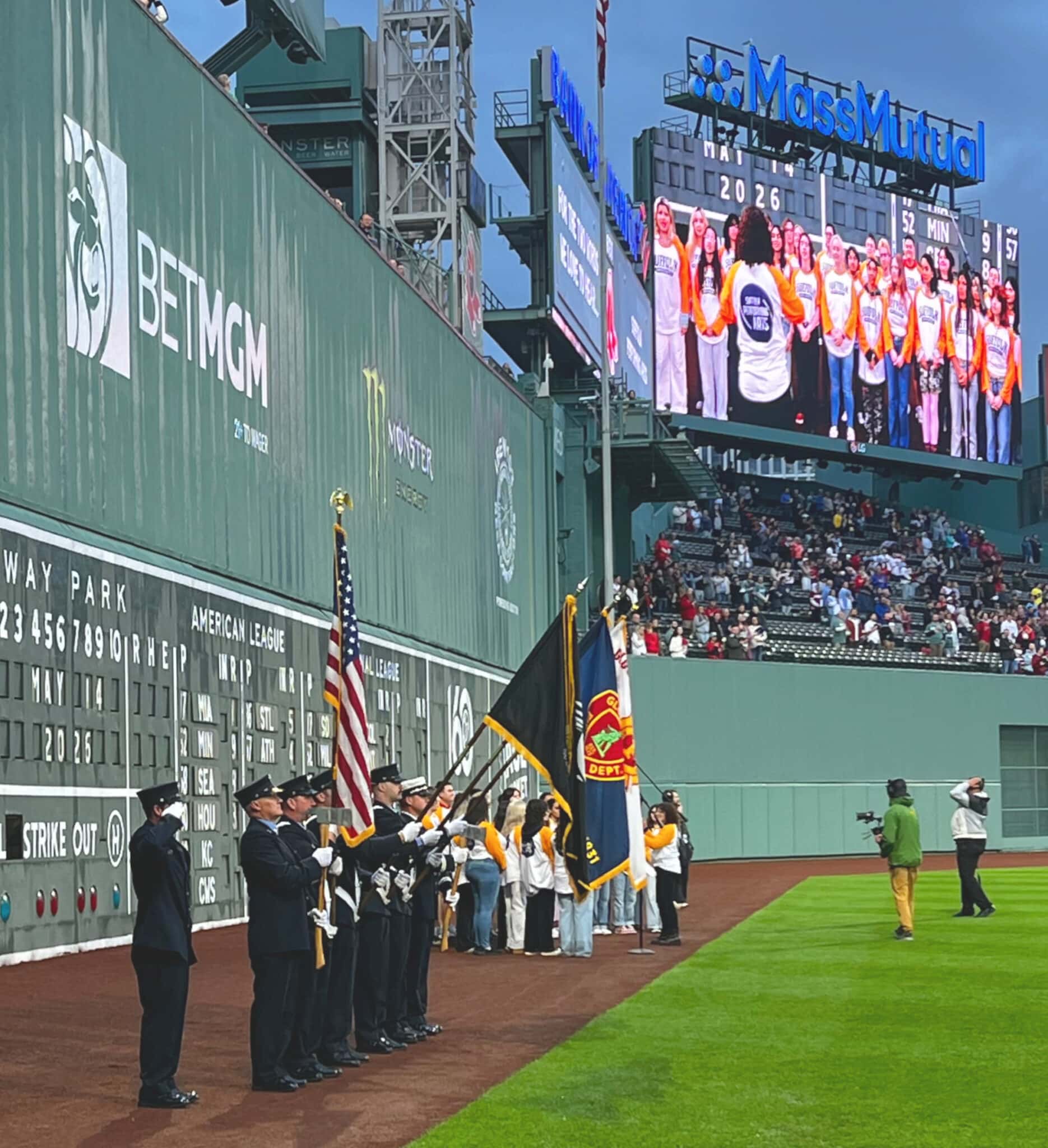 Gloucester Fire Department Honor Guard Presents Colors at Fenway Park ...